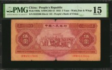 CHINA--PEOPLE'S REPUBLIC

CHINA--PEOPLE'S REPUBLIC. People's Bank of China. 5 Yuan, 1953. P-869a. PMG Choice Fine 15.

(S/M#C282-13). Block 143. W...