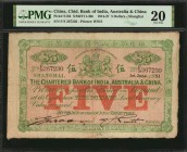 CHINA--FOREIGN BANKS

(t) CHINA--FOREIGN BANKS. Chartered Bank of India, Australia & China. 5 Dollars, 1914-27. P-S184. PMG Very Fine 20.

(S/M#Y1...