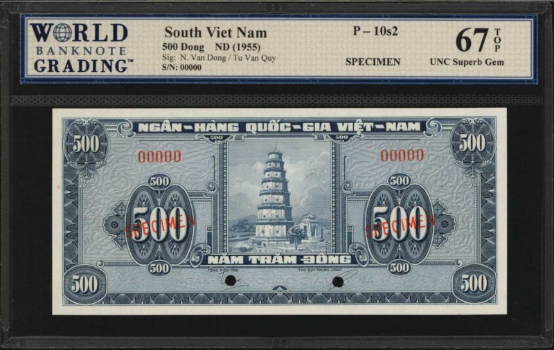 VIETNAM, SOUTH

VIETNAM, SOUTH. Ngan-Hang Quo-Giac Viet-Nam. 500 Dong, ND (195...