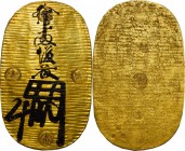 JAPAN

Officially Re-Inked Signature of Goto

JAPAN. Oban (10 Ryo), ND Kyoho Era (ca. 1725-1837). PCGS Genuine--Cleaned, Unc Details Gold Shield....