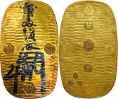 JAPAN

Low Mintage Tempo Era Oban

JAPAN. Oban (10 Ryo), ND Tempo Era (ca. 1837-60). PCGS MS-62 Gold Shield.

Fr-6; JNDA-09-9 (5); Bank of Japan...