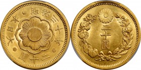 JAPAN

JAPAN. 20 Yen, Year 30 (1897). Osaka Mint. Mutsuhito (Meiji). PCGS Genuine--Cleaned, Unc Details Gold Shield.

Fr-50; KM-Y-34: JNDA-01-6. B...