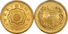 JAPAN

An Elusive Late Meiji Period 20 Yen Tied with One Other for Finest Certified

JAPAN. 20 Yen, Year 40 (1907). Osaka Mint. Mutsuhito (Meiji)....