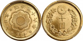 JAPAN

JAPAN. 10 Yen, Year 36 (1903). Osaka Mint. Mutsuhito (Meiji). PCGS MS-65 Gold Shield.

Fr-51; KM-Y-33; JNDA-01-7. An entirely fresh Gem exa...