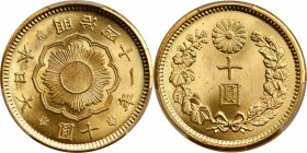 JAPAN

Unsurpassed in Certified Quality

JAPAN. 10 Yen, Year 41 (1908). Osaka Mint. Mutsuhito (Meiji). PCGS MS-66+ Gold Shield.

Fr-51; KM-Y-33;...