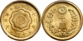 JAPAN

JAPAN. 10 Yen, Year 42 (1909). Osaka Mint. Mutsuhito (Meiji). PCGS MS-65+ Gold Shield.

Fr-51; KM-Y-33; JNDA-01-7. An entirely radiant Gem ...
