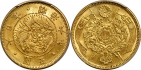 JAPAN

Immaculate Quality Year 6 Five Yen

JAPAN. 5 Yen, Year 6 (1873). Osaka Mint. Mutsuhito (Meiji). PCGS MS-66+ Gold Shield.

Fr-47; KM-Y-11a...