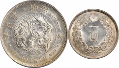 JAPAN

JAPAN. Yen, Year 11 (1878). Osaka Mint. Mutsuhito (Meiji). PCGS MS-64 Gold Shield.

KM-Y-A25.2; JNDA-01-10. Shallow Veins variety. An entir...
