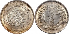 JAPAN

JAPAN. Trade Dollar, Year 8 (1875). Osaka Mint. Mutsuhito (Meiji). PCGS MS-63 Gold Shield.

KM-Y-14; JNDA-01-12. Presenting choice eye-appe...