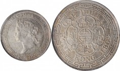HONG KONG

HONG KONG. Dollar, 1868. Hong Kong Mint. Victoria. PCGS AU-50 Gold Shield.

KM-10; Mars-C41; Prid-3. The final year in a brief, three-y...