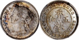 HONG KONG

HONG KONG. 5 Cents, 1883-H. Heaton Mint. Victoria. PCGS SPECIMEN-67 Gold Shield.

KM-5; Mars-C8. This highly attractive superb Gem mino...
