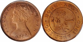 HONG KONG

HONG KONG. Cent, 1900-H. Heaton Mint. Victoria. PCGS MS-65+ Red Brown Gold Shield.

KM-4.3; Mars-C3. Tied for finest certified with one...