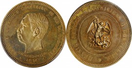 CAMBODIA

CAMBODIA. Brass Medallic 5 Francs Trial, 1875. Mennig Brothers (Brussels) Mint. Norodom I. PCGS SPECIMEN-63 Gold Shield.

KMX-T4; Lec-96...