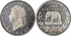 CEYLON

CEYLON. Rixdollar, 1821. London Mint. George IV. PCGS PROOF-63 Cameo Gold Shield.

KM-84; Prid-82A. Plain edge. The single second finest c...