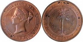 CEYLON

CEYLON. 5 Cents, 1891. Calcutta Mint. Victoria. PCGS PROOF Genuine--Environmental Damage, Unc Details.

KM-93; Prid-180. Proof only year. ...