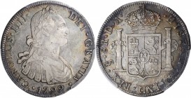 CHILE

CHILE. 8 Reales, 1799-So DA. Santiago Mint. Charles IV. PCGS EF-45 Gold Shield.

KM-51; Calico-1031. Some light, even wear is noted across ...
