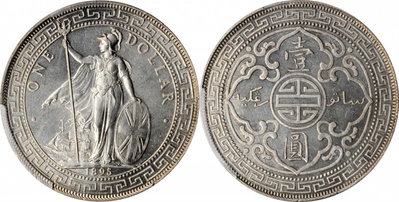 Edward VII to current (since 1902)

GREAT BRITAIN. Trade Dollar, 1895-B. Bomba...