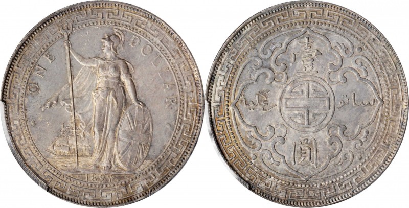 Edward VII to current (since 1902)

GREAT BRITAIN. Trade Dollar, 1897-B. Bomba...