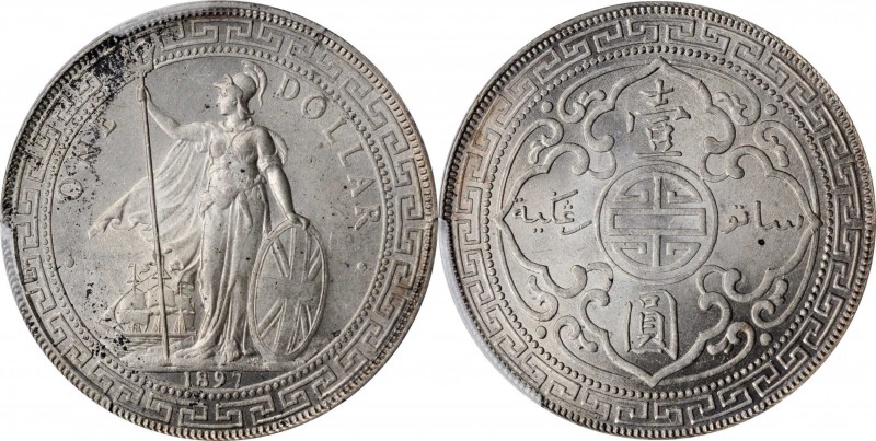 Edward VII to current (since 1902)

GREAT BRITAIN. Trade Dollar, 1897-B. Bomba...