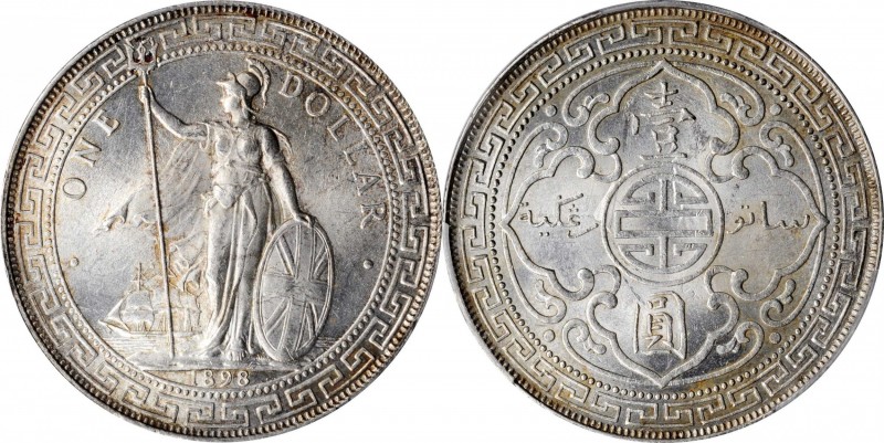 Edward VII to current (since 1902)

GREAT BRITAIN. Trade Dollar, 1898-B. Bomba...