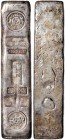 Sycee

CHINA. Xianggang Yintiao. Hong Kong Silver Bars. 10 Tael Ingot, ND. Grade: EXTRA FINE.

KMX-B3; BMC-Class XC. Weight: 373.84 gms. "Xiang Xi...