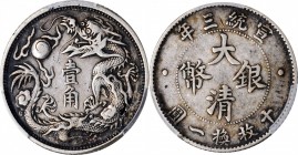 Empire General Issues

(t) CHINA. 10 Cents, Year 3 (1911). Tientsin Mint. PCGS EF-40.

L&M-41; K-230; KM-Y-28; WS-0049. One of the more popular an...