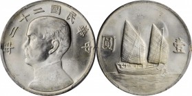 Year 19 to 23 (1930-1934)

(t) CHINA. Dollar, Year 22 (1933). PCGS MS-64 Gold Shield.

L&M-109; K-623; KM-Y-345; WS-0145a. This lustrous and nicel...