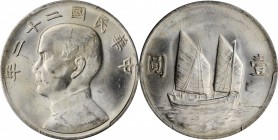 Year 19 to 23 (1930-1934)

(t) CHINA. Dollar, Year 22 (1933). PCGS MS-63 Gold Shield.

L&M-109; K-623; KM-Y-345; WS-0145a. This lustrous and nicel...