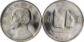 Year 19 to 23 (1930-1934)

(t) CHINA. Dollar, Year 22 (1933). PCGS MS-63 Gold Shield.

L&M-109; K-623; KM-Y-345; WS-0145a. This lustrous and nicel...