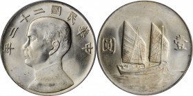 Year 19 to 23 (1930-1934)

(t) CHINA. Dollar, Year 22 (1933). PCGS MS-63 Gold Shield.

L&M-109; K-623; KM-Y-345; WS-0145a. This wholly original lo...