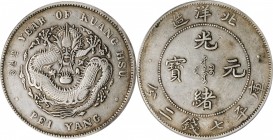 Chihli (Pei Yang)

(t) CHINA. Chihli (Pei Yang). 7 Mace 2 Candareens (Dollar), Year 34 (1908). PCGS Genuine--Damage, VF Details Gold Shield.

L&M-...