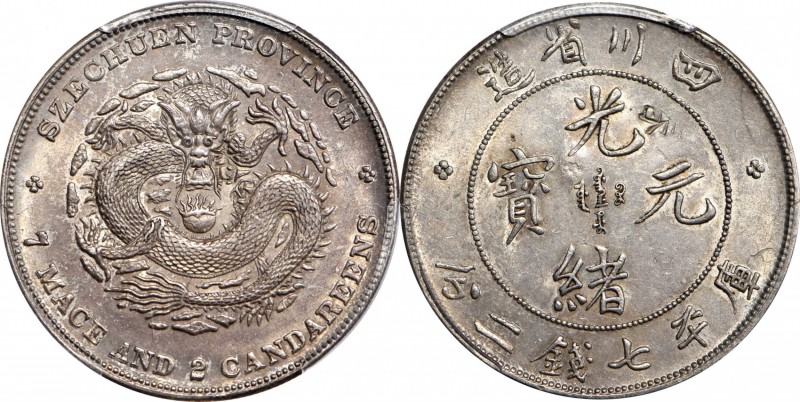 Szechuen

CHINA. Szechuan. 7 Mace 2 Candareens (Dollar), ND (1901-08). PCGS Ge...