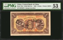 CHINA--REPUBLIC

(t) CHINA--REPUBLIC. Central Bank of China. 1 Dollar, 1926. P-185c. PMG About Uncirculated 53.

Printed by HHPA. Stamp Cancelled....