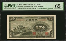 CHINA--REPUBLIC

CHINA--REPUBLIC. Central Bank of China. 100 Yuan, 1943. P-254. PMG Gem Uncirculated 65 EPQ. Plate Note Smith & Matravers 1st Editio...