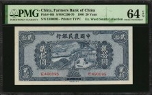 CHINA--REPUBLIC

CHINA--REPUBLIC. Farmers Bank of China. 20 Yuan, 1940. P-465. PMG Choice Uncirculated 64 EPQ. Plate Note Smith & Matravers 1st Edit...