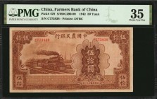 CHINA--REPUBLIC

(t) CHINA--REPUBLIC. Farmers Bank of China. 50 Yuan, 1942. P-479. PMG Choice Very Fine 35.

Printed by DTBC. PMG comments "Minor ...