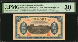CHINA--PEOPLE'S REPUBLIC

CHINA--PEOPLE'S REPUBLIC. People's Bank of China. 50 Yuan, 1949. P-829a. PMG Very Fine 30.

(S/M#C282-35). Block 432. Tr...