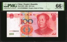 CHINA--PEOPLE'S REPUBLIC

(t) CHINA--PEOPLE'S REPUBLIC. People's Bank of China. 100 Yuan, 2005. P-907b. PMG Gem Uncirculated 66 EPQ.

Excellent Ge...