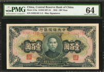 CHINA--PUPPET BANKS

(t) CHINA--PUPPET BANKS. Central Reserve Bank of China. 100 Yuan, 1942. P-J14a. PMG Choice Uncirculated 64.

Blue signatures....