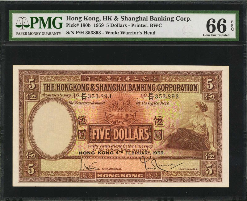 HONG KONG

(t) HONG KONG. Hong Kong & Shanghai Banking Corporation. 5 Dollars,...