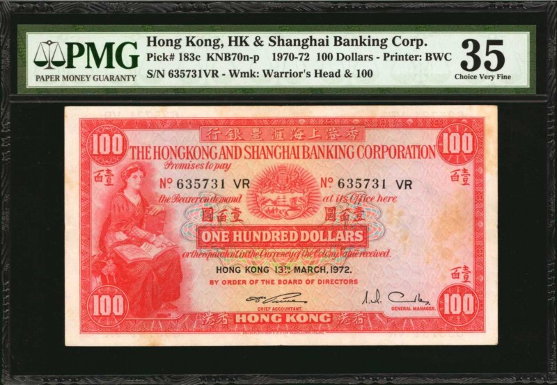 HONG KONG

HONG KONG. Hong Kong & Shanghai Banking Corporation. 100 Dollars, 1...