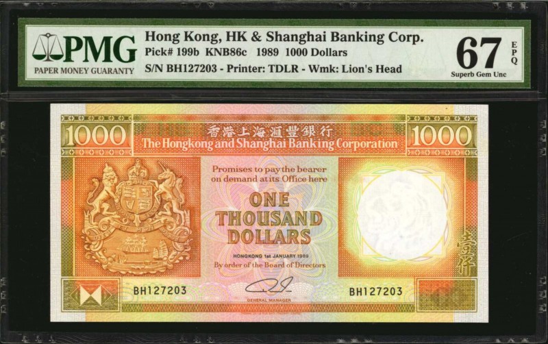 HONG KONG

(t) HONG KONG. Hong Kong & Shanghai Banking Corp. 1000 Dollars, 198...