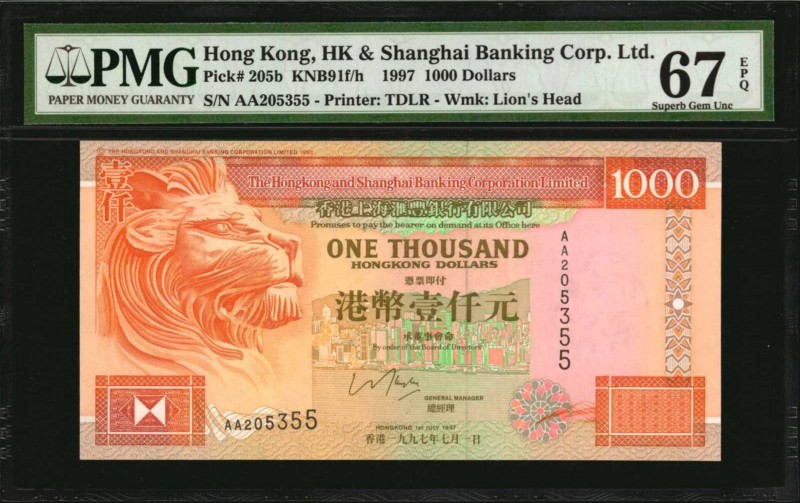 HONG KONG

HONG KONG. Lot of (2) Hong Kong & Shanghai Banking Corporation. 500...