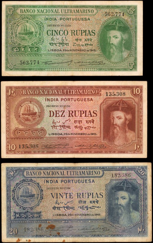 PORTUGUESE INDIA

PORTUGUESE INDIA. Lot of (3) Banco Nacional Ultramarino. 5, ...