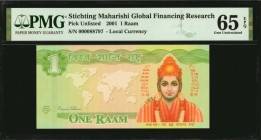 UNITED STATES

UNITED STATES. Stichting Maharishi Global Financing Research. 1 Raam, 2001. P-Unlisted. PMG Gem Uncirculated 65 EPQ.

Estimate: $ 7...