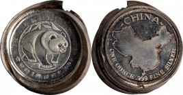 Pandas Issues

CHINA. 1 Ounce Silver Medal, ND. Panda Series. UNCIRCULATED.

A dramatic, deep capped die strike of a coin with Panda obverse and m...