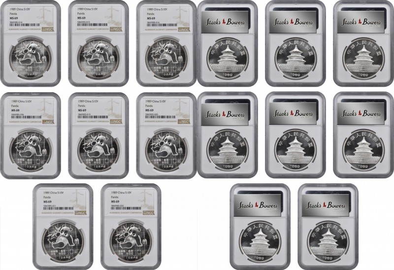 Pandas Issues

CHINA. Octet of Silver 10 Yuan (8 Pieces), 1989. All NGC MS-69 ...