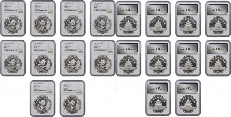 Pandas Issues

CHINA. Group of Silver 10 Yuan (10 Pieces), 1991. Panda Series....