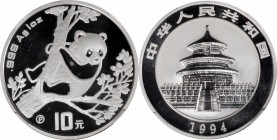 Pandas Issues

CHINA. Silver 10 Yuan, 1994-P. Panda Series. NGC PROOF-70 Ultra Cameo.

KM-616; PAN-228A. A brilliant and technically flawless Proo...