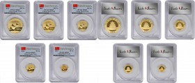 Pandas Issues

CHINA. Gold Mint Set (5 Pieces), 2014. Panda Series. All PCGS MS-69 "First Strike" Certified.

A total of 1.95 oz AGW. 1) 500 Yuan....
